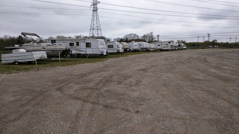 uncovered storage for boats and rvs